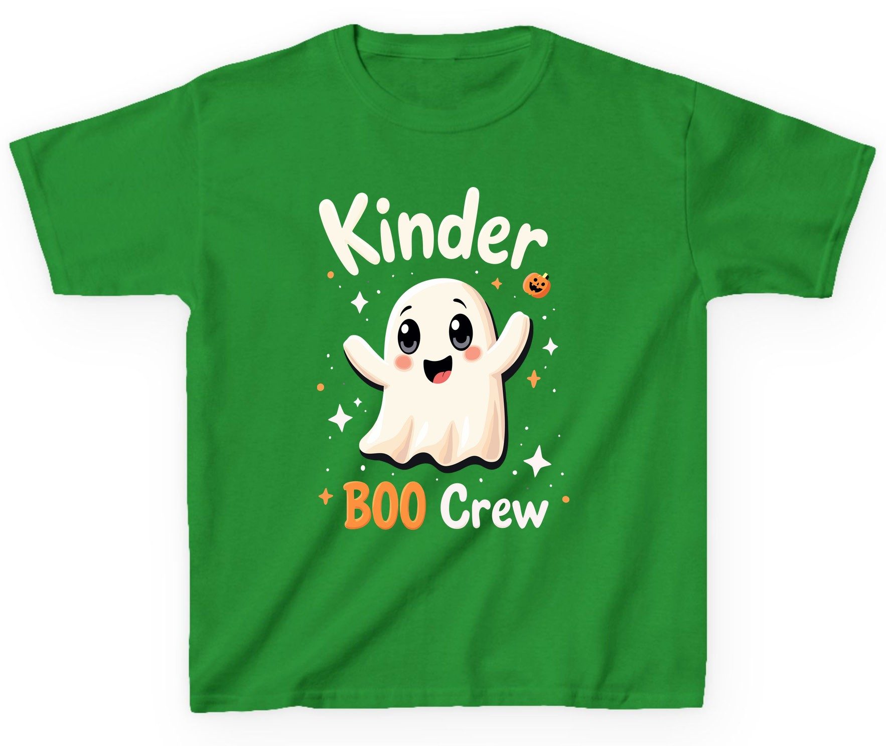 Kinder Boo Crew cute ghost Youth T-Shirt Irish Green product mockup