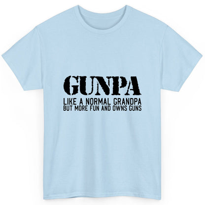 Gunpa Like a Normal Grandpa but More Fun and Owns Guns gun owning grandpa T-Shirt Light Blue product mockup