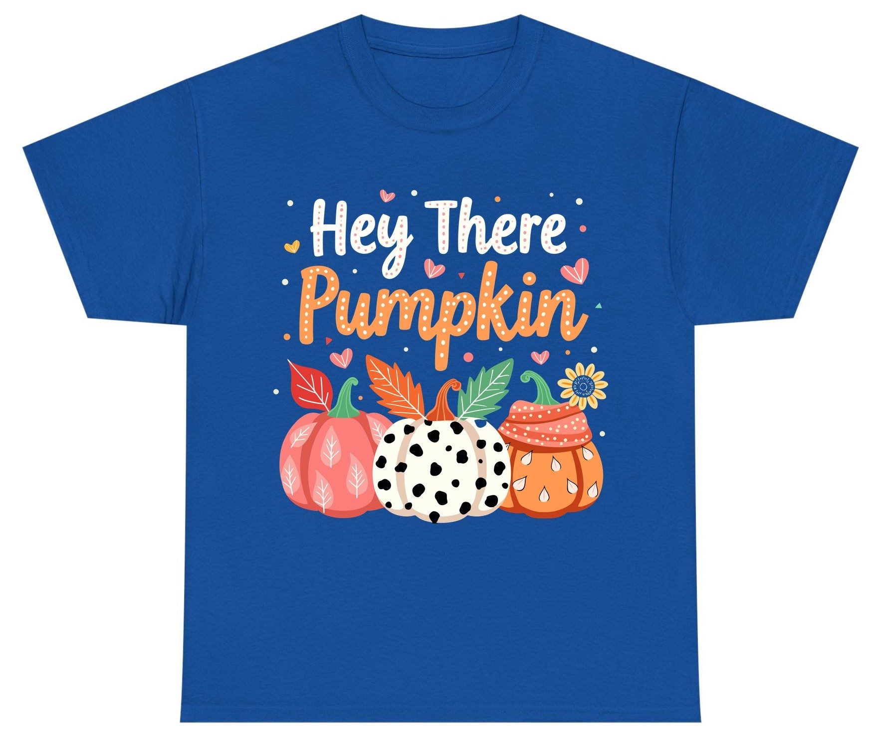 Hey There Pumpkin fall pumpkins Youth T-Shirt Royal product mockup