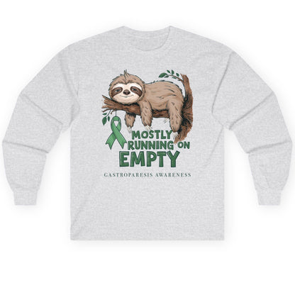 Mostly Running on Empty Gastroparesis Awareness gastroparesis awareness Long Sleeve Tee Ash product mockup