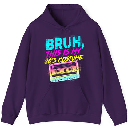 BRUH, THIS IS MY 80'S COSTUME 1980s nostalgia Hoodie Purple product mockup