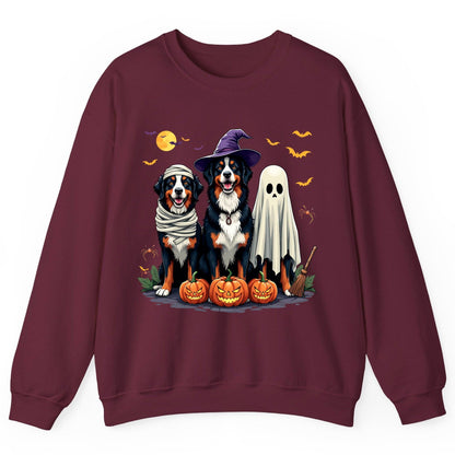 Halloween Bernese Mountain Dogs bernese mountain dog Sweatshirt Maroon product mockup