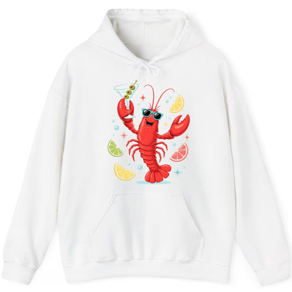 Cartoon Lobster Party lobster Hoodie White product mockup