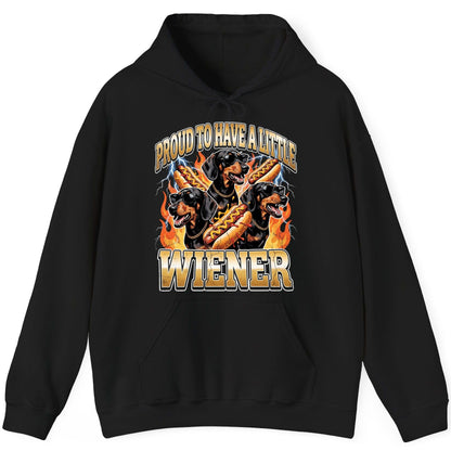 Proud to Have a Little Wiener dachshund Hoodie Black product mockup