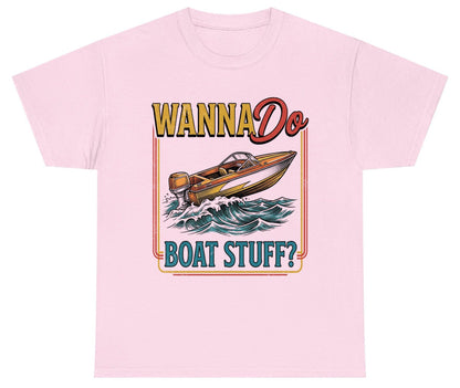 Wanna Do Boat Stuff Retro Boating Youth T-Shirt - product mockup - Light Pink