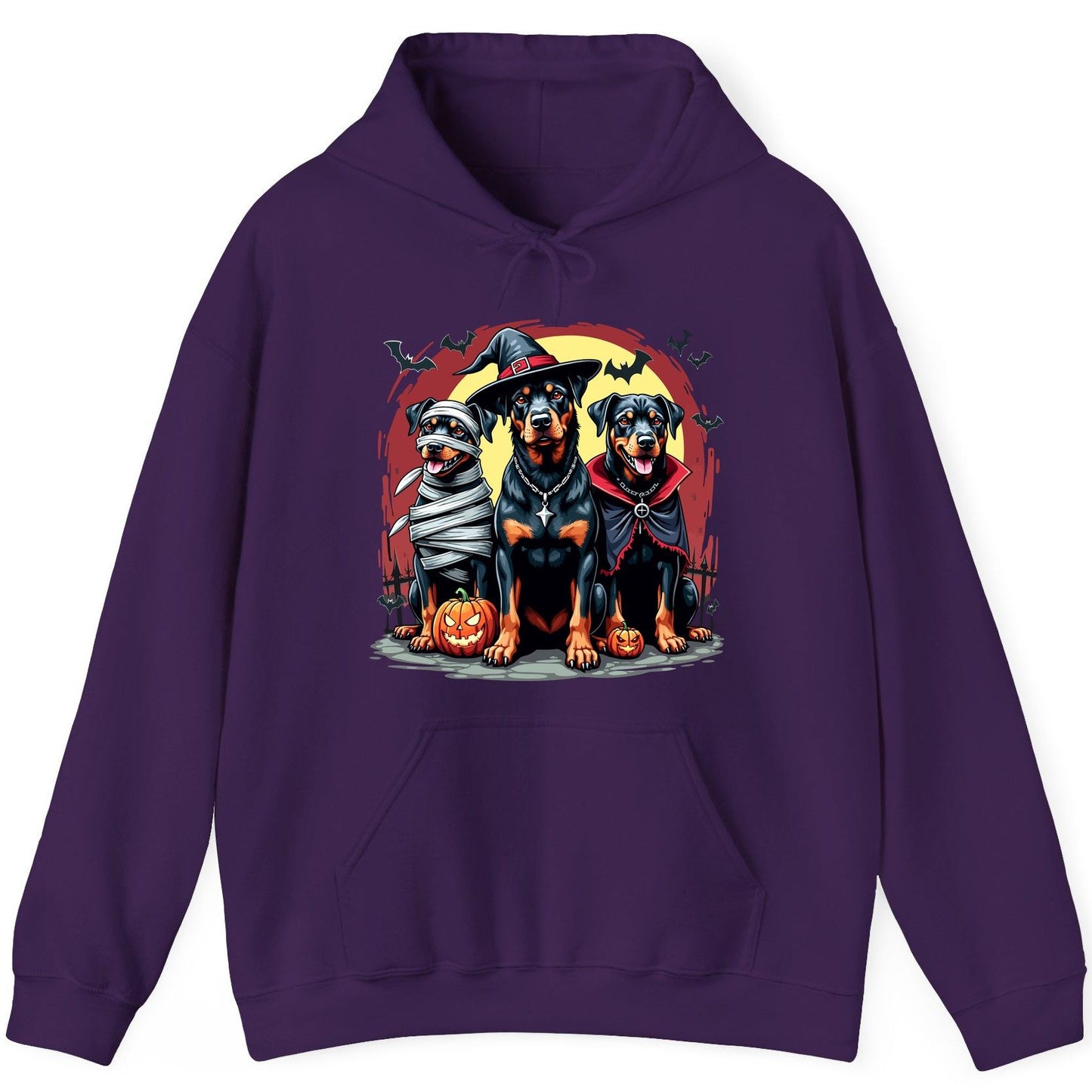 Rottweiler Halloween Costumes rottweiler Hoodie Purple product mockup