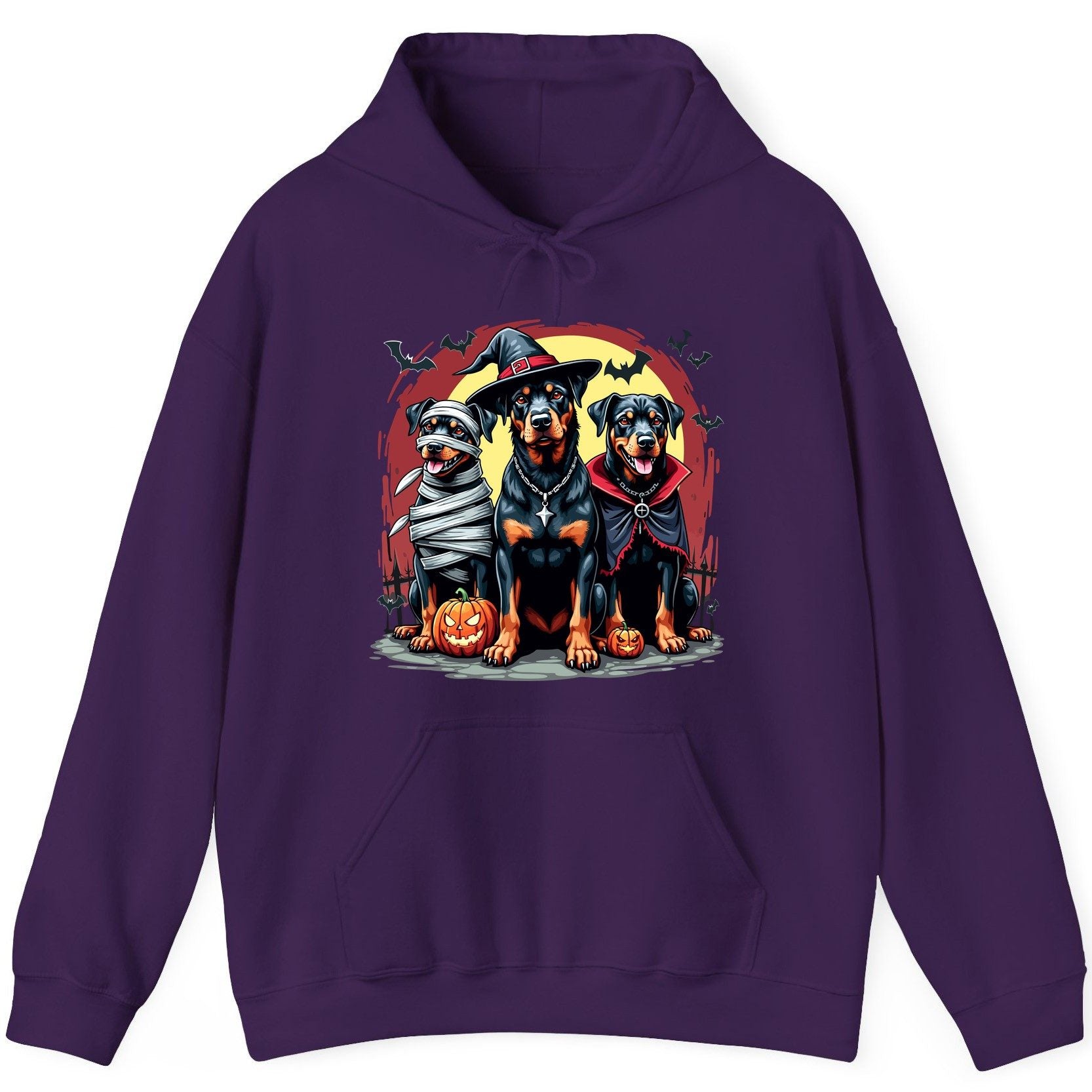 Rottweiler Halloween Costumes rottweiler Hoodie Purple product mockup