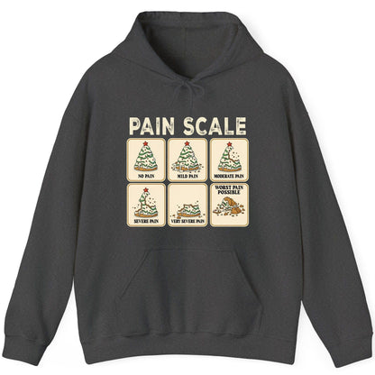 Pain Scale Christmas cookie pain scale Hoodie Dark Heather product mockup
