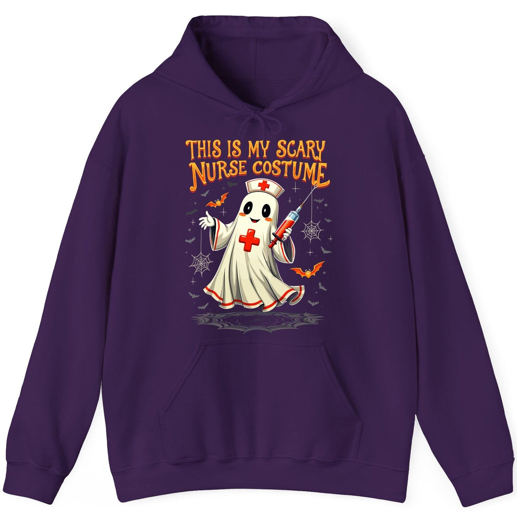 This Is My Scary Nurse Costume Halloween ghost nurse Hoodie Purple product mockup
