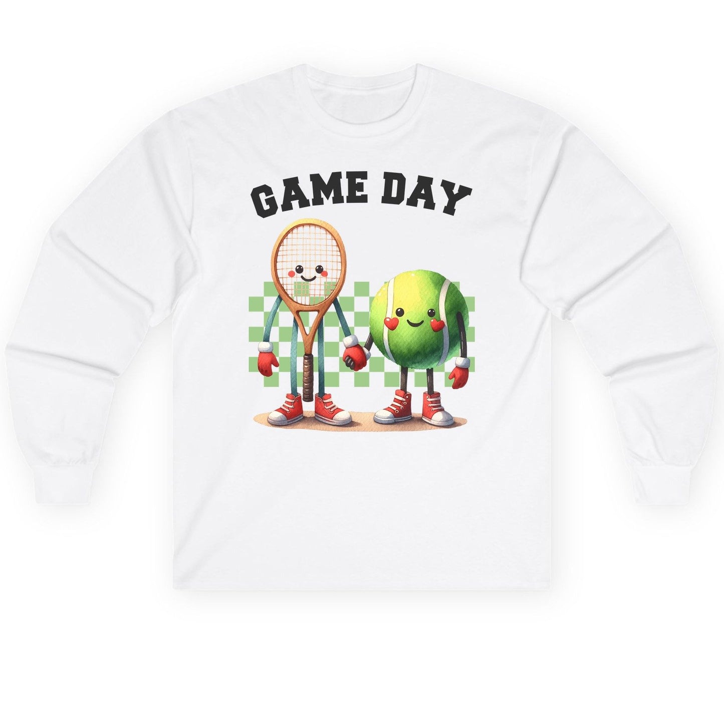 Game Day tennis Long Sleeve Tee White product mockup