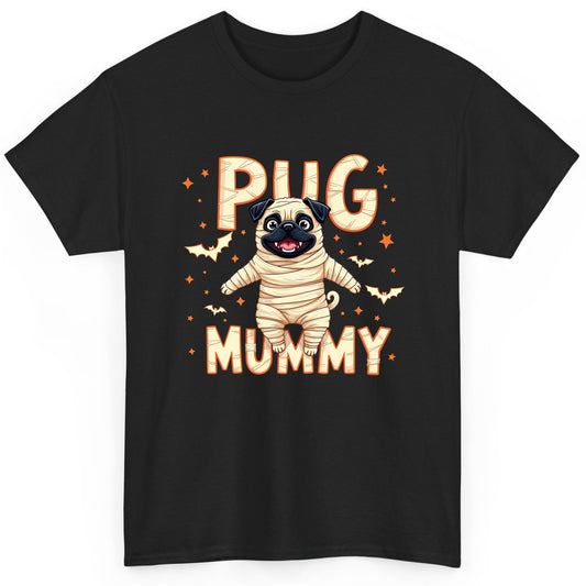 Pug Mummy pug T-Shirt Black product mockup