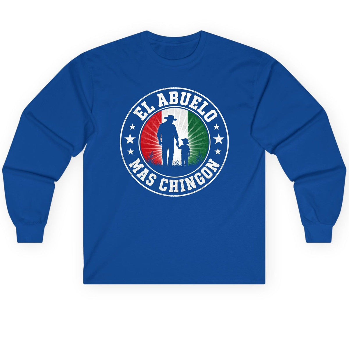 El Abuelo Mas Chingon mexican grandfather Long Sleeve Tee Royal product mockup