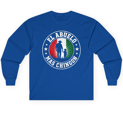 El Abuelo Mas Chingon mexican grandfather Long Sleeve Tee Royal product mockup