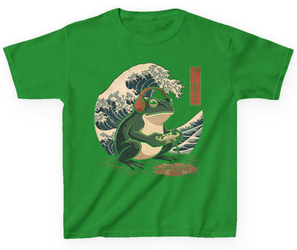 ゲームカエル gamer frog Youth T-Shirt Irish Green product mockup