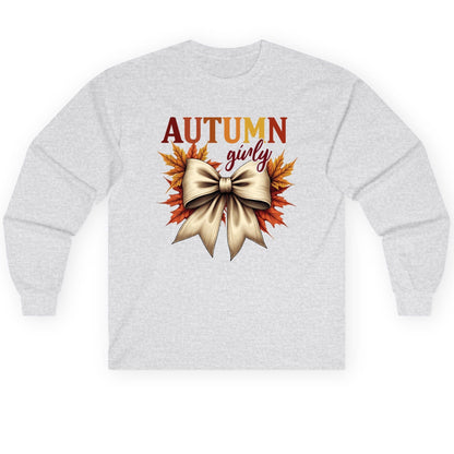 Autumn Girly autumn Long Sleeve Tee Ash product mockup