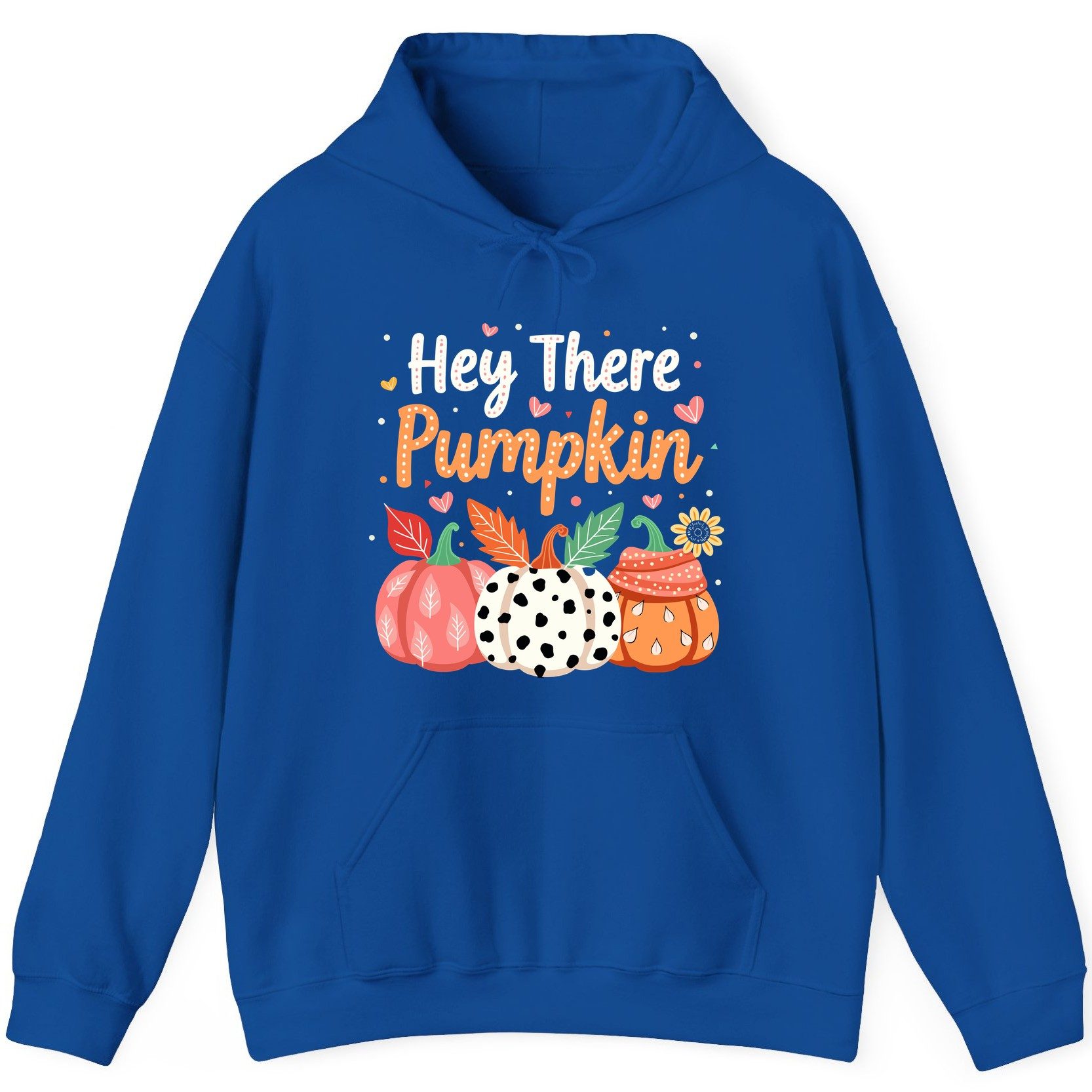 Hey There Pumpkin fall pumpkins Hoodie Royal product mockup