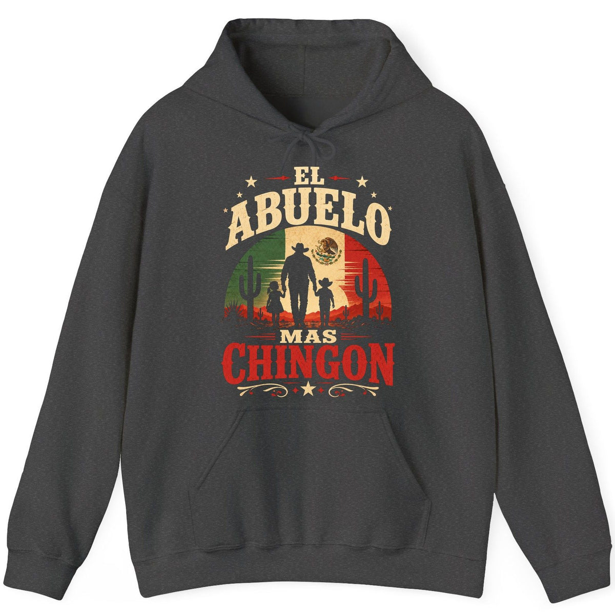El Abuelo Mas Chingon mexican grandfather Hoodie Dark Heather product mockup