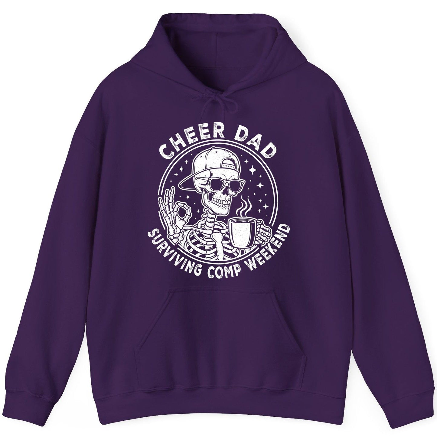 Cheer Dad Surviving Comp Weekend cheer dad Hoodie Purple product mockup