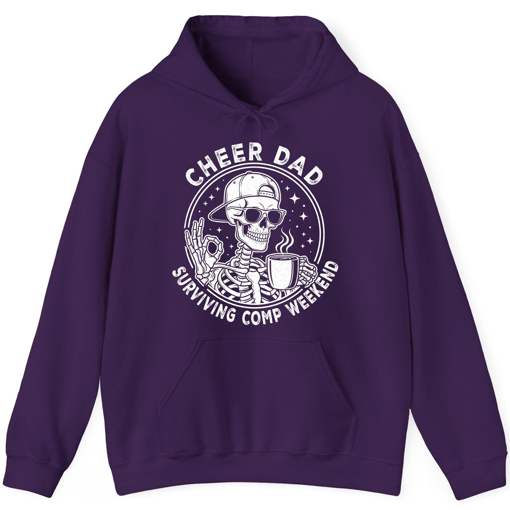 Cheer Dad Surviving Comp Weekend cheer dad Hoodie Purple product mockup