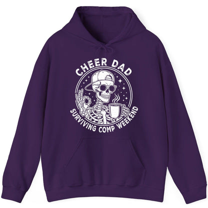 Cheer Dad Surviving Comp Weekend cheer dad Hoodie Purple product mockup