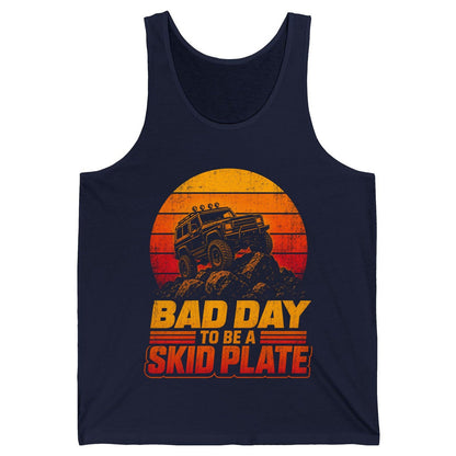 Bad Day to Be a Skid Plate Funny Off-Roading Tank Top - product mockup - Navy