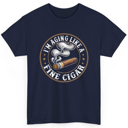 I'm Aging Like a Fine Cigar cigar smoking T-Shirt Navy product mockup