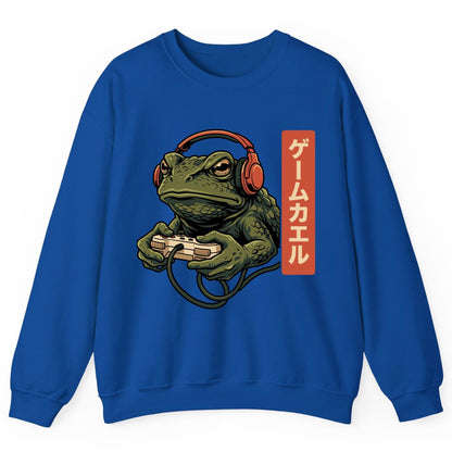ゲームカエル gaming toad Sweatshirt Royal product mockup