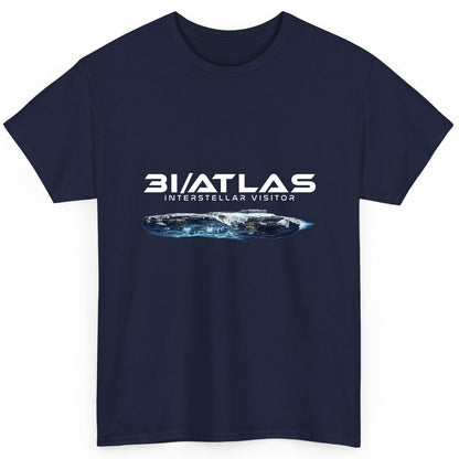 31 Atlas Interstellar Visitor sci-fi spaceship T-Shirt Navy product mockup