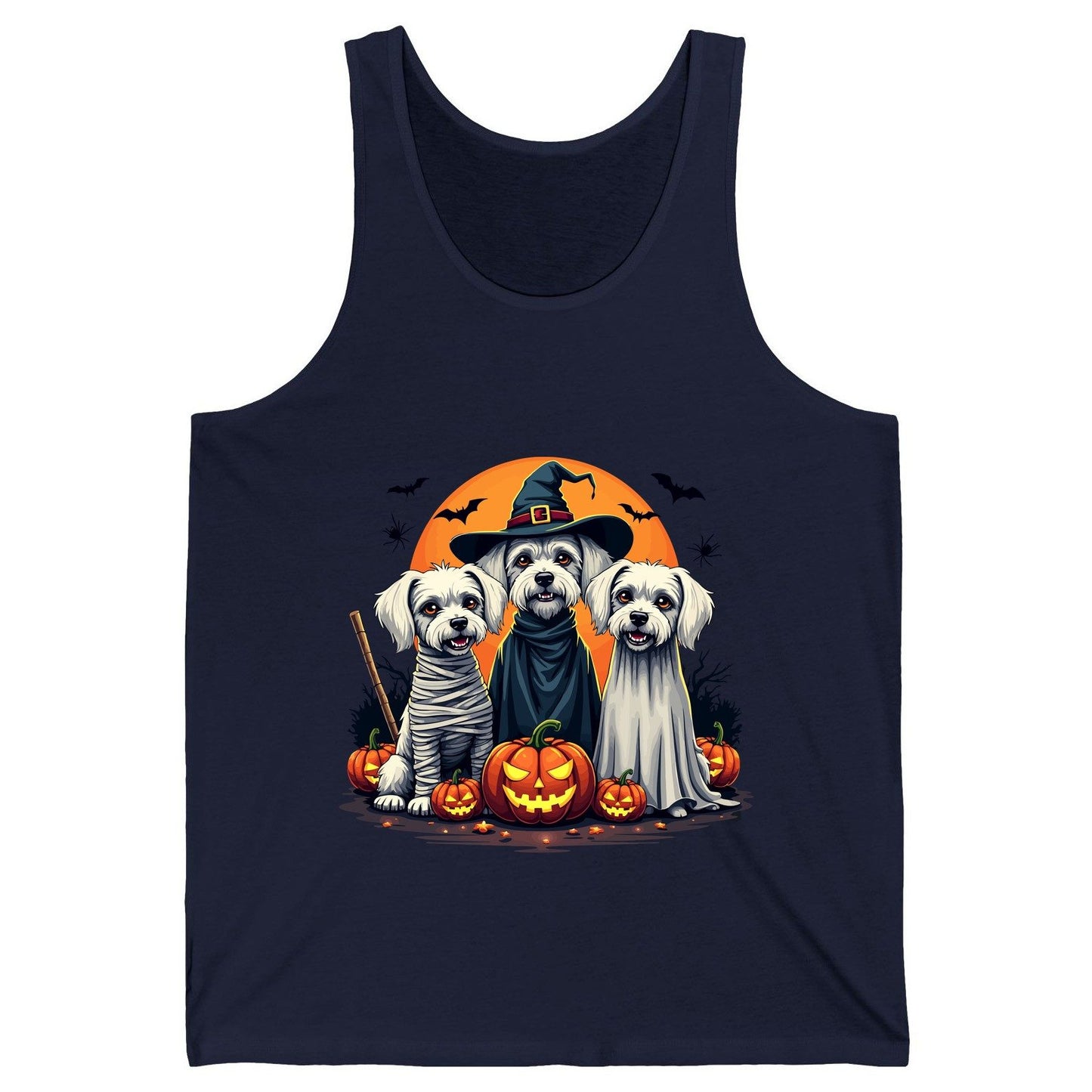 Halloween Dogs Costumes Halloween dogs Tank Top Navy product mockup