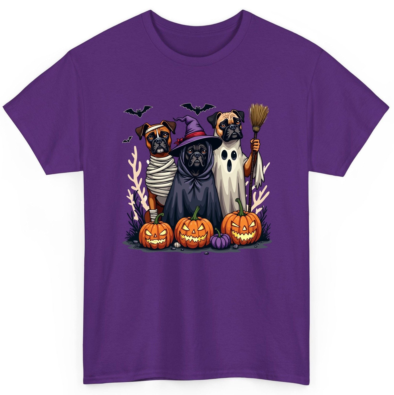 Halloween Dogs in Costume Halloween dogs T-Shirt Purple product mockup