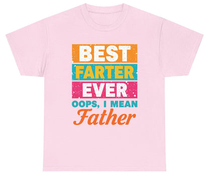 Best Farter Ever Oops, I Mean Father dad jokes Youth T-Shirt Light Pink product mockup