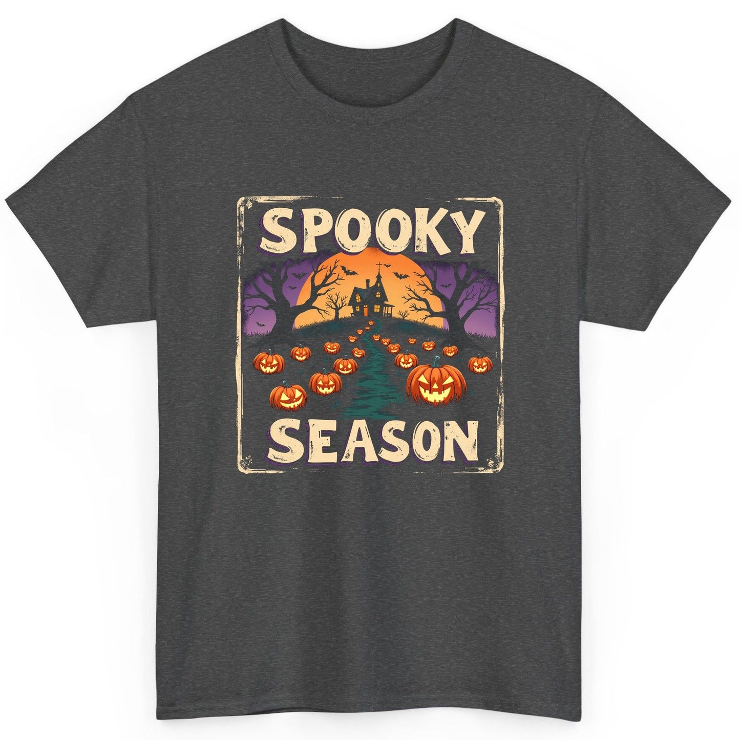 Spooky Season Halloween T-Shirt Dark Heather product mockup