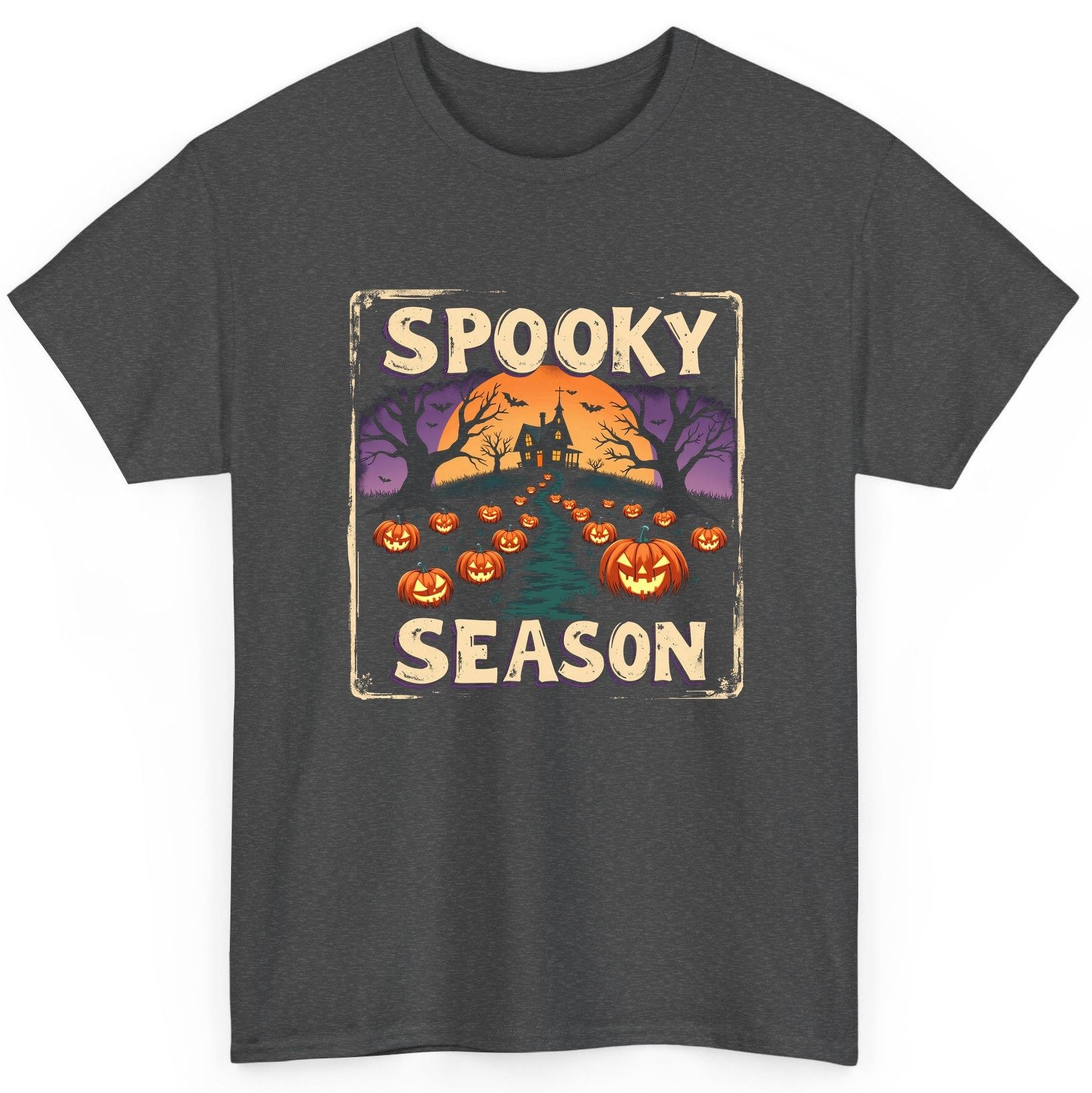 Spooky Season Halloween T-Shirt Dark Heather product mockup