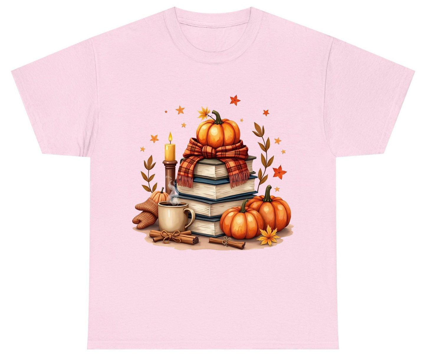 Cozy Autumn Reading Nook cozy autumn reading Youth T-Shirt Light Pink product mockup