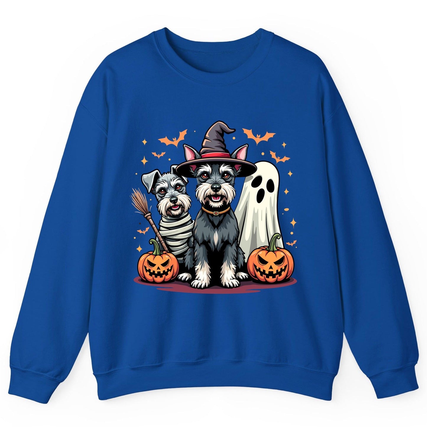 Halloween Schnauzer Dogs schnauzer dogs Sweatshirt Royal product mockup