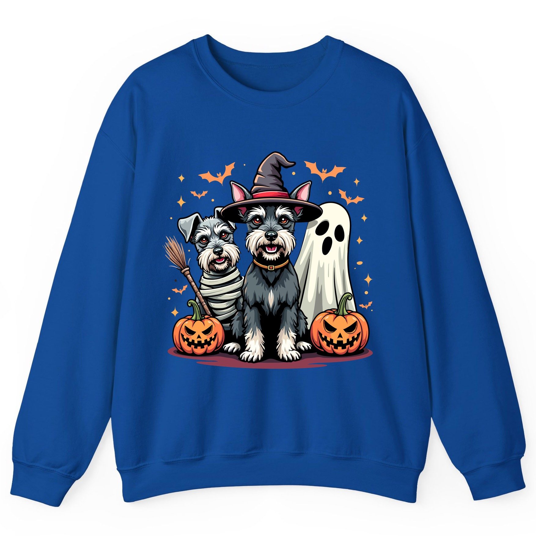 Halloween Schnauzer Dogs schnauzer dogs Sweatshirt Royal product mockup