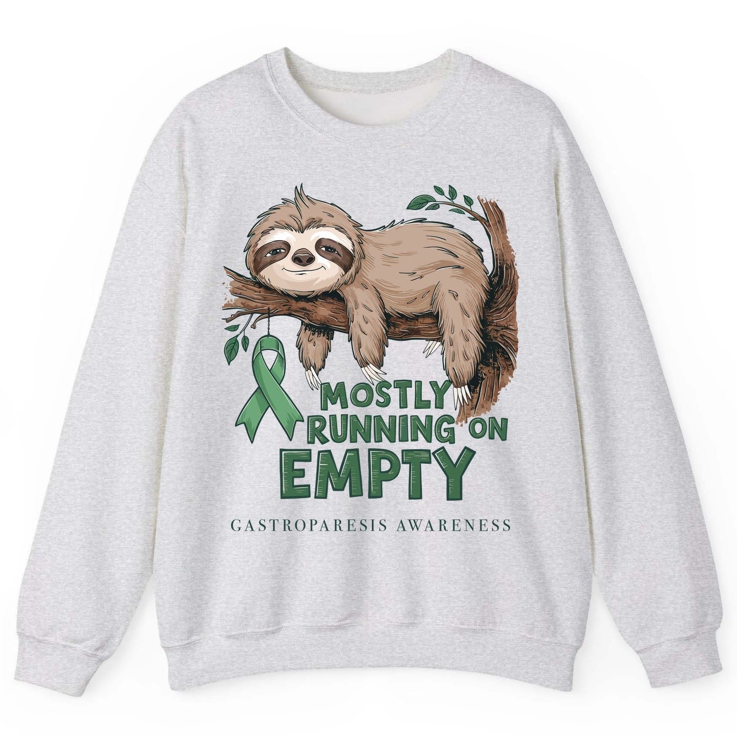 Mostly Running on Empty Gastroparesis Awareness gastroparesis awareness Sweatshirt Ash product mockup