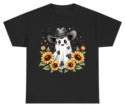 Cowboy Ghost Sunflowers cowboy ghost Youth T-Shirt Black product mockup