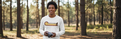 Believe in Yourself bigfoot Long Sleeve Tee White lifestyle mockup