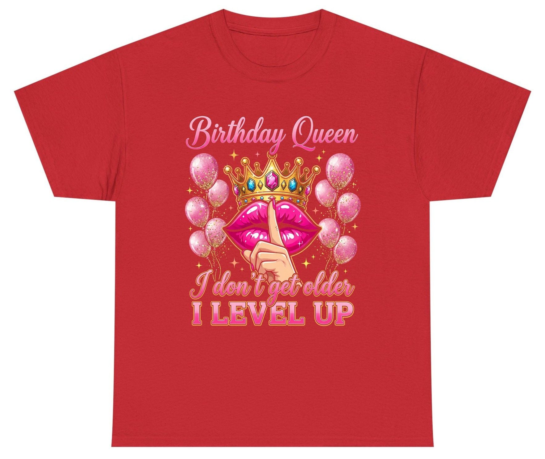 Birthday Queen I Don't Get Older I Level Up birthday queen Youth T-Shirt Red product mockup