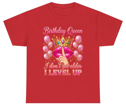 Birthday Queen I Don't Get Older I Level Up birthday queen Youth T-Shirt Red product mockup