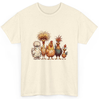 Funny Scribble Art Chickens chickens T-Shirt Natural product mockup