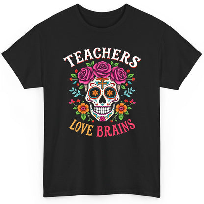 Teachers Love Brains teacher T-Shirt Black product mockup