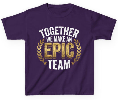 Together We Make an Epic Team teamwork Youth T-Shirt Purple product mockup