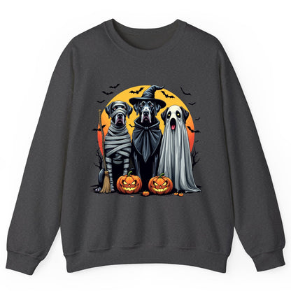 Halloween Dogs in Costumes Halloween dogs Sweatshirt Dark Heather product mockup