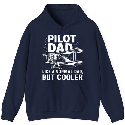 Pilot Dad, Like a Normal Dad, but Cooler pilot dad Hoodie Navy product mockup