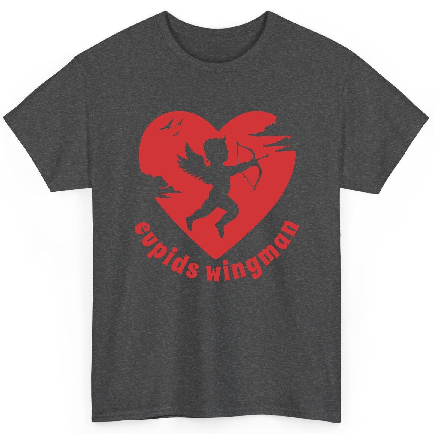 Cupids Wingman cupid T-Shirt Dark Heather product mockup