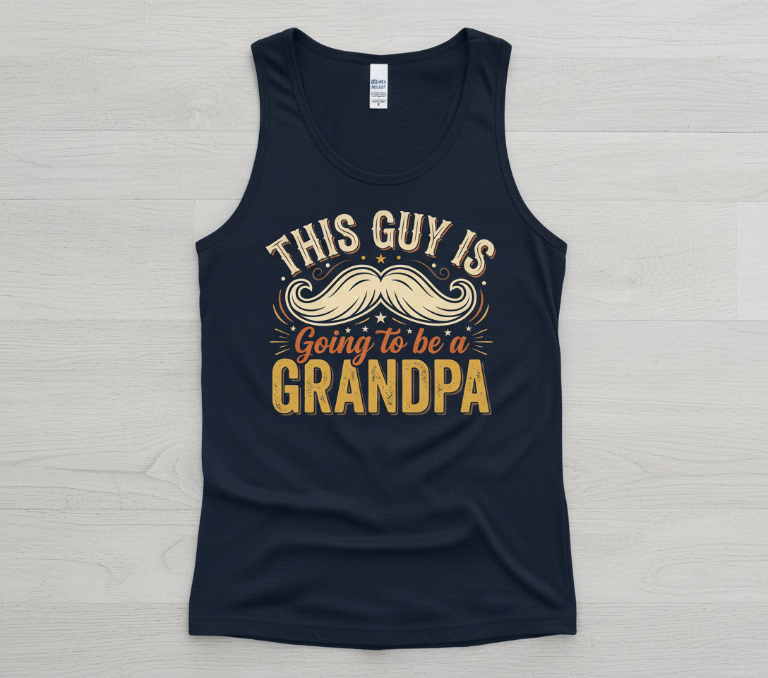 This Guy Is Going To Be A Grandpa Pregnancy Announcement Design Tank Top - Navy