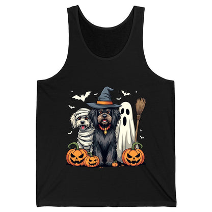 Halloween Dogs in Costumes Halloween dogs Tank Top Black product mockup