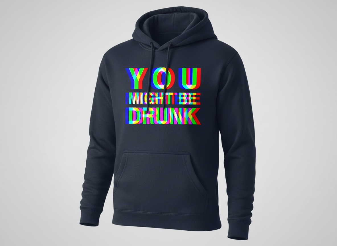 You Might Be Drunk Funny Party Humor Hoodie - Navy